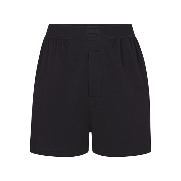 SKIMS NWT Boyfriend Loose Fit Boxer Shorts Size S Onyx Black Comfy Lounge Soft - Picture 5 of 6